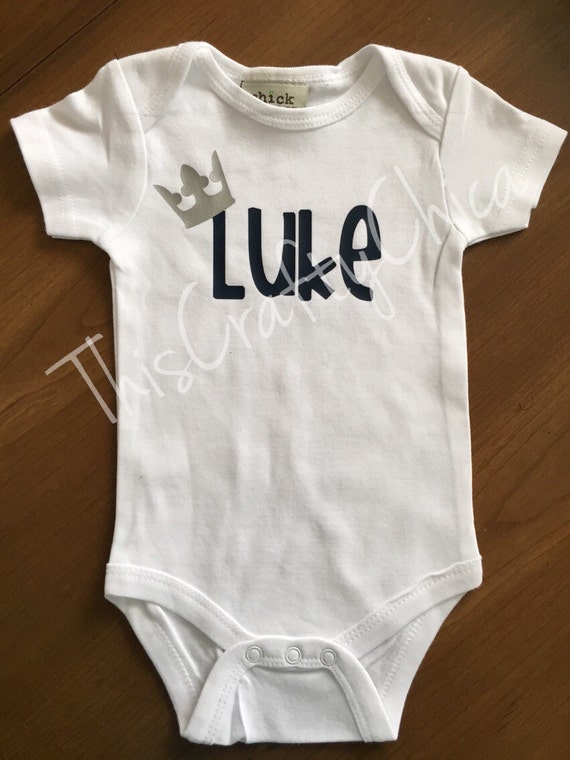 baby boy prince Personalized baby creeper crown