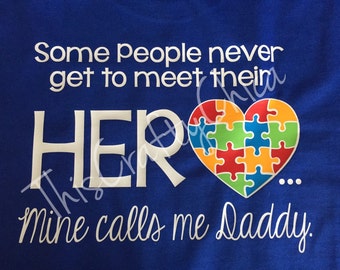 Autism Dad shirt * hero * puzzle * awareness