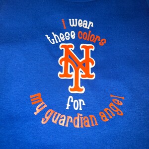 Personalized baby baseball one piece creeper or tshirt Daddy's boy grandpa Mets New York image 4