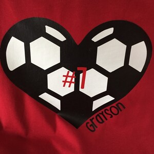 Personalized soccer Valentine long sleeve tshirt
