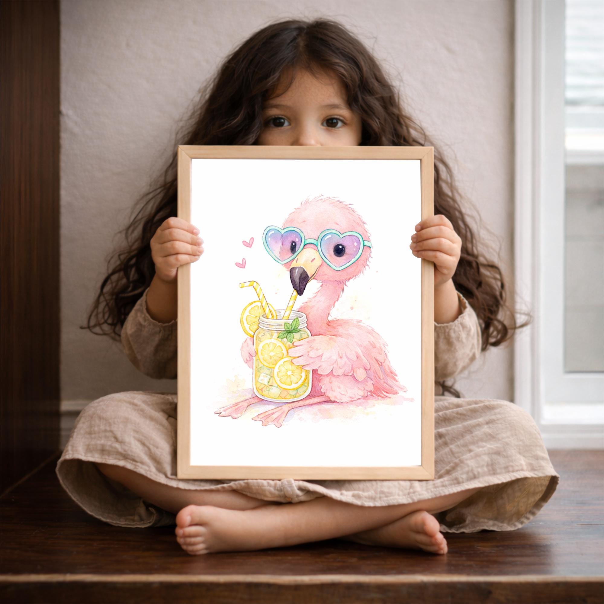 フラミンゴのアートポスター - Etsy 日本