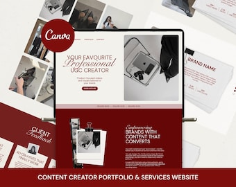 UGC Portfolio Canva Website Template: Mediakit, Diensten & Prijspagina