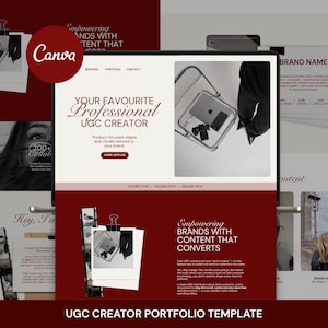 Canva Website for UGC Creator Portfolio, Services Page, Influencer, Content Creator, Social Media Manager