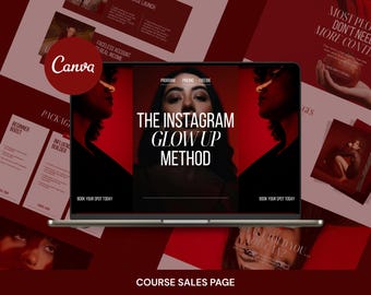 Canva Landing Template | Course & Coaching Checkout-Ready Page | Digital Product Creator Layout | Editable Website