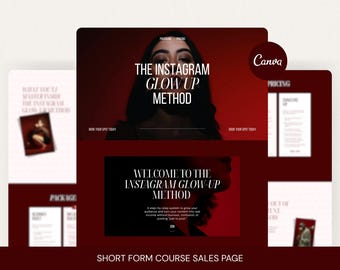Mini Canva Sales Page Template for Course Creators | One-Page Conversion Layout | Instant Download
