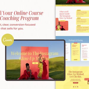 Mini Canva Sales Page Template for Course Creators | One-Page Conversion Layout | Instant Download image 6