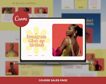 Editable Canva Website Template | Course or Coaching Offer Page | One-Page Conversion Layout | Instant Download