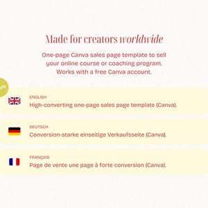 Mini Canva Sales Page Template for Course Creators | One-Page Conversion Layout | Instant Download image 10