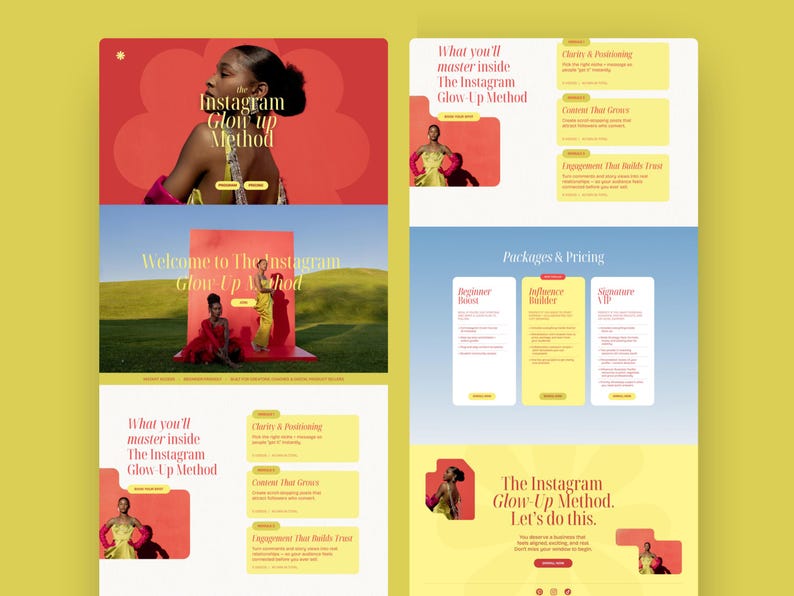 Mini Canva Sales Page Template for Course Creators | One-Page Conversion Layout | Instant Download image 3