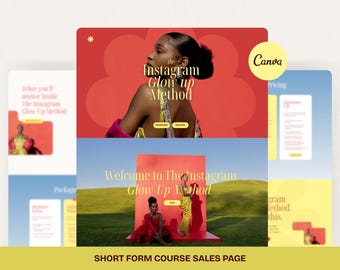 Mini Canva Sales Page Template for Course Creators | One-Page Conversion Layout | Instant Download