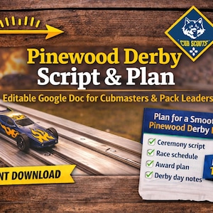 Zestaw materiałów do Pinewood Derby