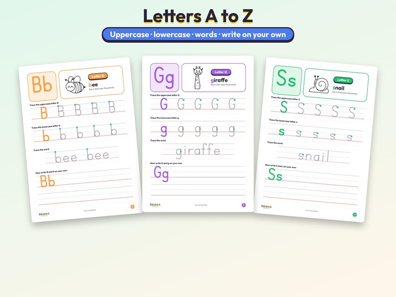 My Big Tracing Book — Lines, Letters & Numbers — sample page 3