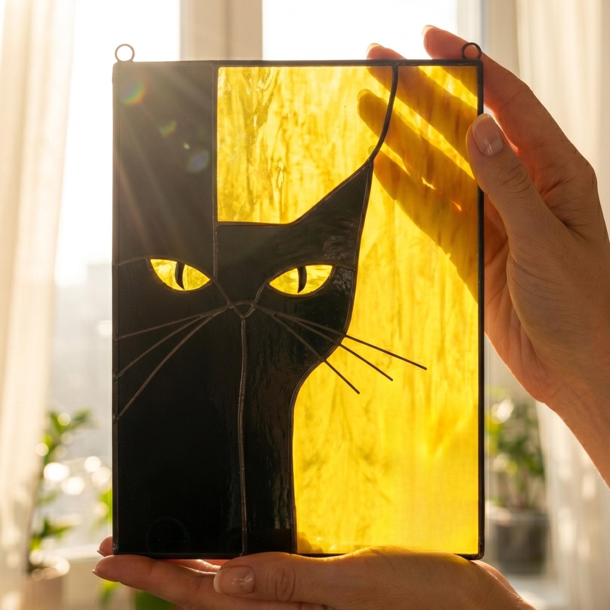 Cat Stained Glass Pattern, PDF Template for Panel (digital Download) - Etsy