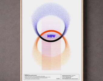 Abstract Circle Print – Minimalist Typography Wall Art (Digital Download)