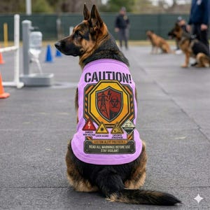 Individuell gestaltbares Warnhunde-Shirt – Trainingsweste für Hunde – Arbeitshundebekleidung – Größen für kleine und große Hunde – T-Shirt für reaktive Hunde – Bitte nicht streicheln