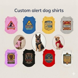 Custom Alert Dog Shirt - Dog In Training Vest - Working Dog Clothes - Small and Large Dog Sizes - Reactive Dog Tee - Do Not Pet