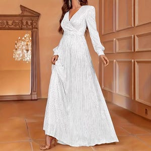 pretty white dresses for women Amazon.com: White Elegance Women's Modest White Full Length Long Sleeve  Cotton Special Occasion Dress with Button Down Front