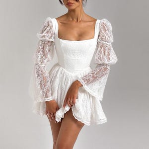 chinese dress ladies Airabella Lace Mini Dress Black main image 1