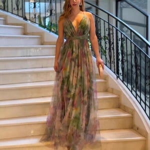 V Neck Sleeveless Chiffon Wedding Dress - Etsy