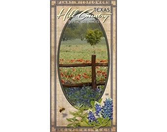 Hill Country Texas Wildflower Poster