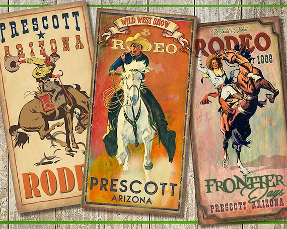 Poster Memories of Rodeos in Prescott, Arizona
