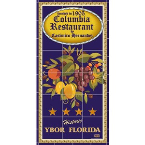Poster of the Historical Columbia Restaurant Located in Ybor Florida, Tilework