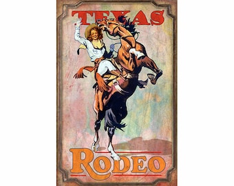 11" x 17" Texas Rodeo Cowgirl Poster