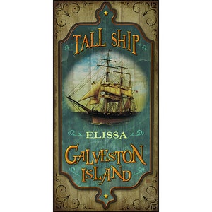 Galveston Island Tall Ship Elissa, Texas Poster print