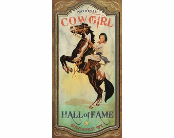Sundance WY National Cowgirl Hall of Fame Poster