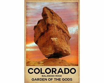 Colorado Balanced Rock in Garden of the Gods Poster