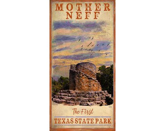 Poster of Mother Neff State Park, First State Park in Texas, Hiking, Texas Hiking Trails