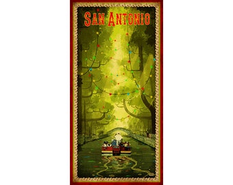 Poster of San Antonio River Walk Poster on the San Antonio River