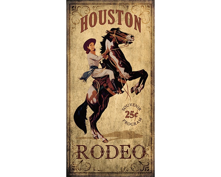 Poster of Rodeo Cowgirl, Houston, Texas re-imagined as a Souvenir Program.