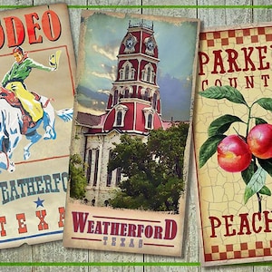 Poster Memories of Weatherford, Texas