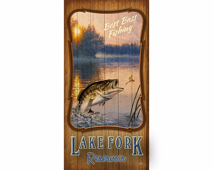 Lake fork fishing logo