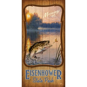 Poster of Eisenhower State Park, Texas, Bass Fishing, Fishing, Texas State Parks