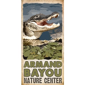 Armand Bayou Alligator Poster