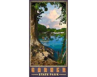 Garner State Park, Best Texas Souvenir Travel Poster