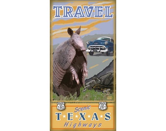 Texas Highway Travel Poster