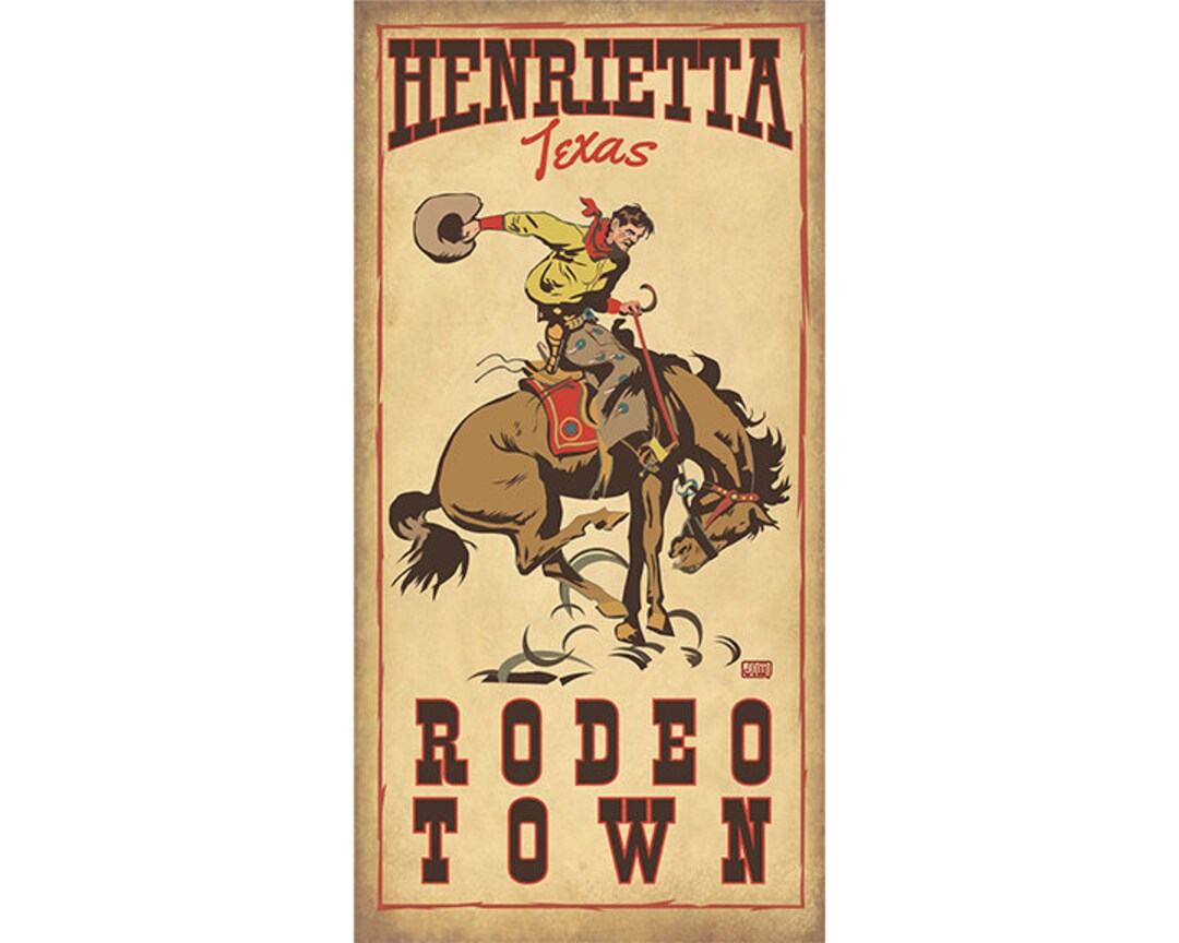 Poster of Henrietta Texas Rodeo Etsy