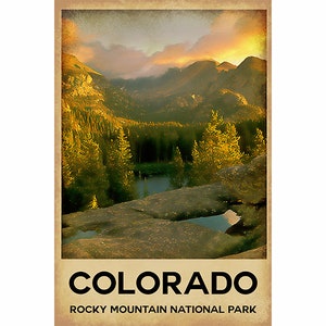 Cartel del Parque Nacional de las Montañas Rocosas de Colorado