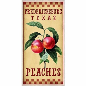 Fredericksburg Texas Peaches Poster Wall Art - Etsy