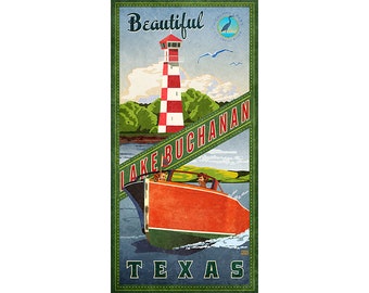Lake Buchanan, Texas Travel Poster
