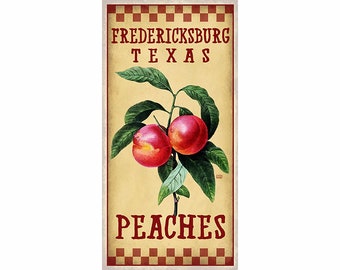 Fredericksburg Texas Peaches Poster Wall Art