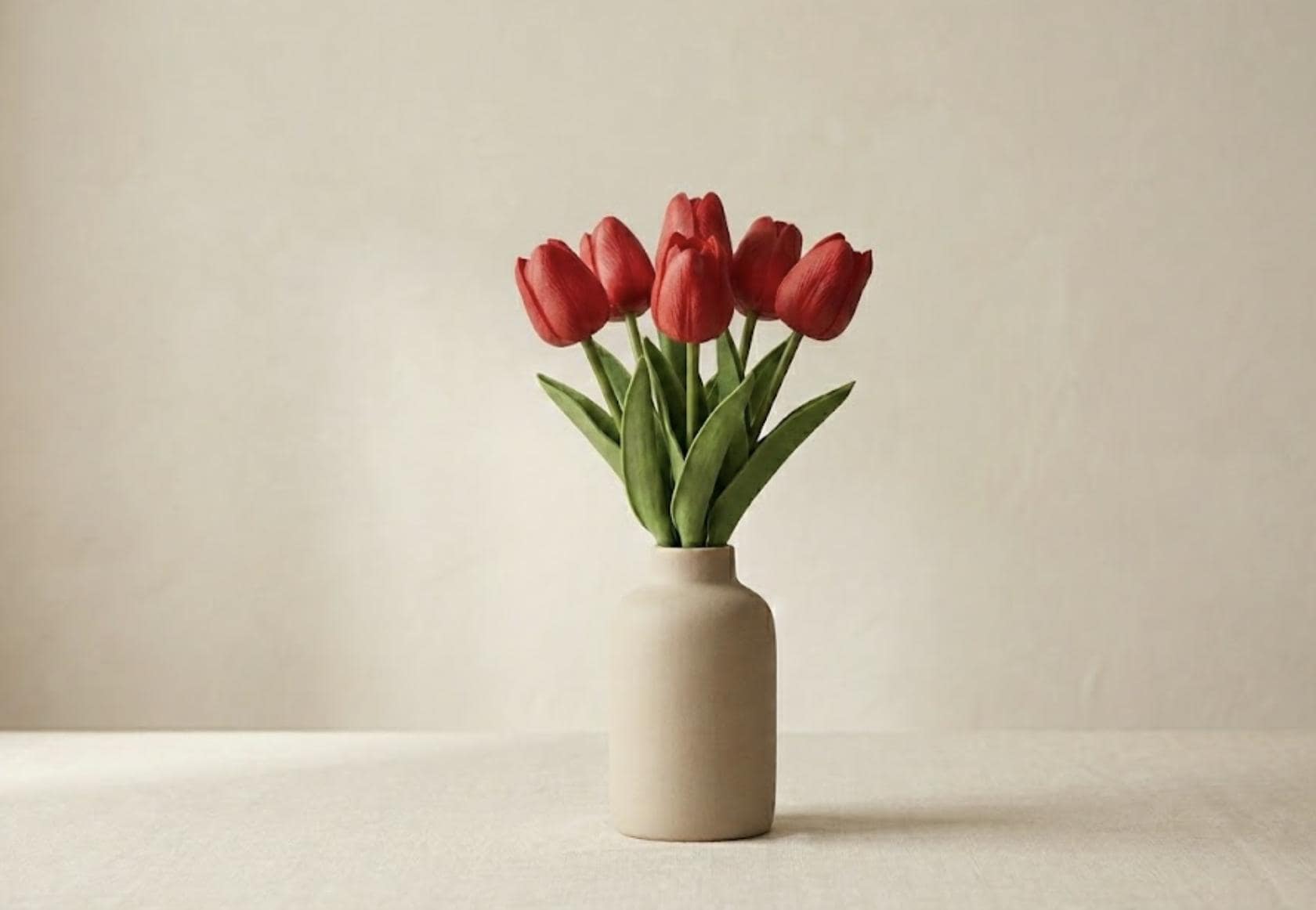 Mandy's 20 Tulipani Artificiali Blu Reale: Steli In Poliuretano Flessibili, 34,9 Cm, Decorazione