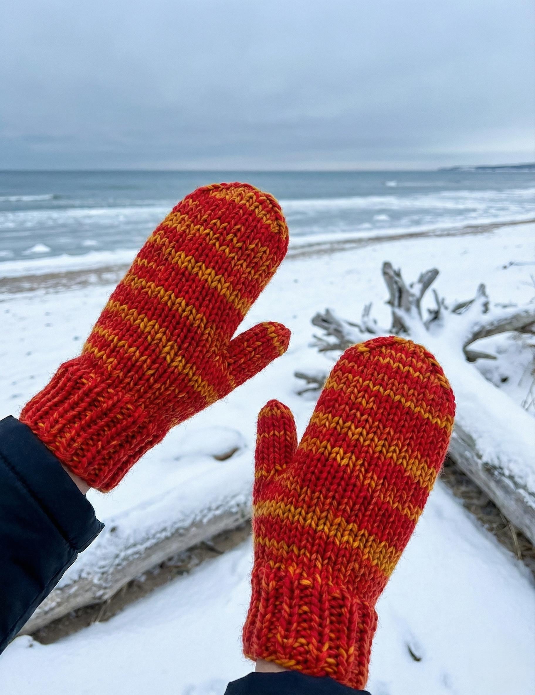 Extra Thick Mittens Knitting Pattern PDF | Flat S–XL - Etsy Israel
