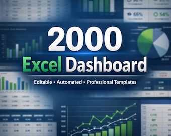 2000 Plus Excel Dashboard Templates Bundle | Sales Finance HR Marketing KPI Business Analytics Reports