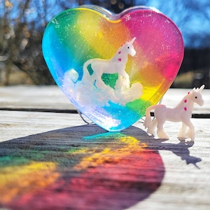 Rainbow Heart Unicorn Toy Soap