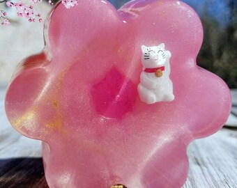 Lucky Cat Toy Cherry Blossom Soap