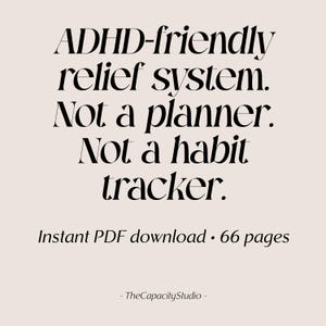 ADHD Mental Load System, Printable PDF Planner for Executive Dysfunction, Brain Dump, Decision Vault, Permission Slips, Instant Download image 4